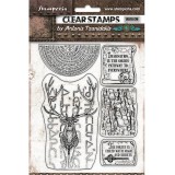 Tampon clear Magic Forest cerf 14x18cm Stamperia