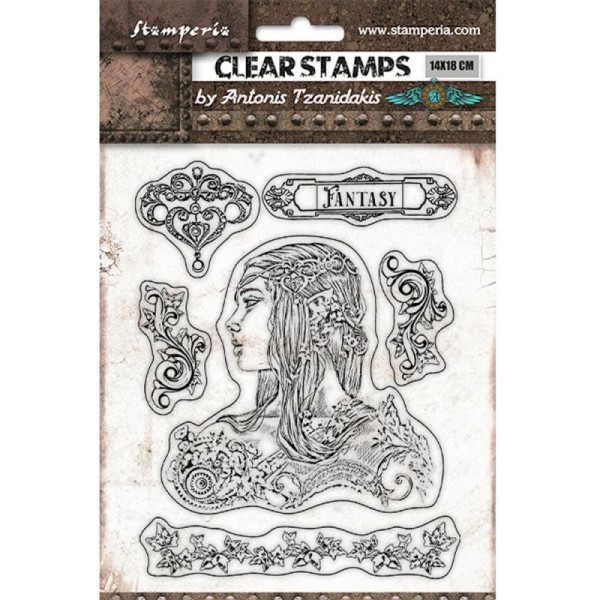 Tampon clear Magic Forest amazon 14x18cm Stamperia