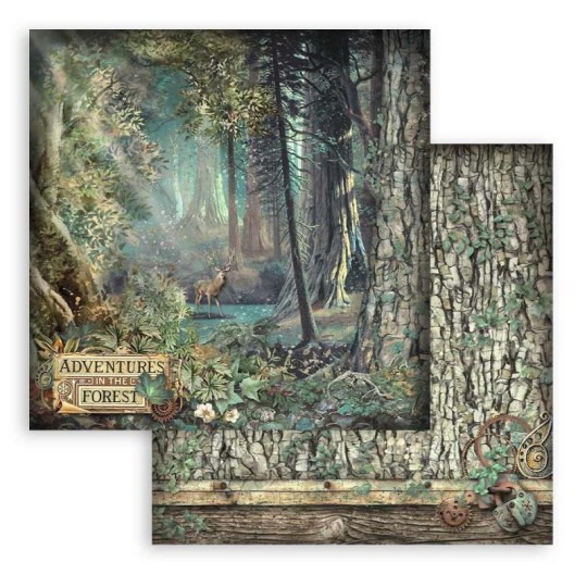 Papier Scrapbooking Magic Forest Adventure foręt Stamperia 30x30cm
