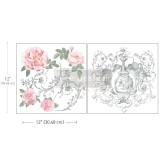 Transfert pelliculable Redesign Odeur de Rose 2 feuilles de 30x30cm