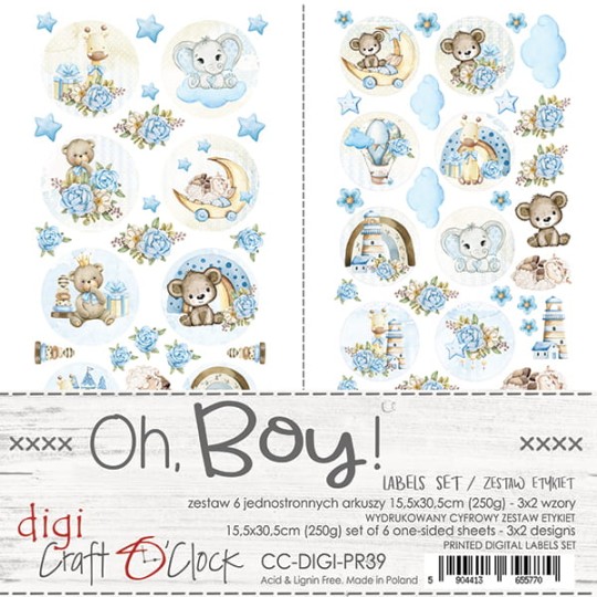 Tags scrapbooking Craft O Clock Oh, Boy! 15x30