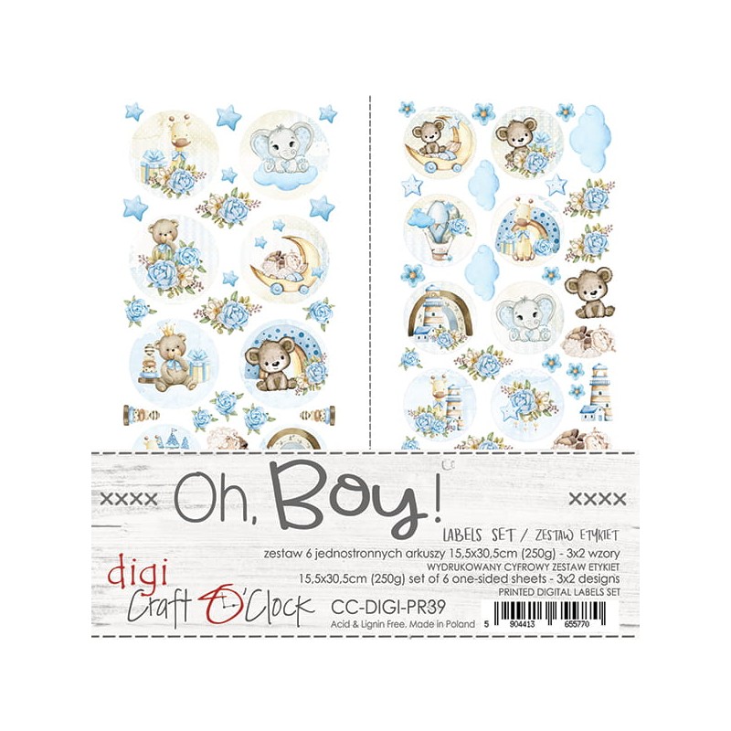 Tags scrapbooking Craft O Clock Oh, Boy! 15x30