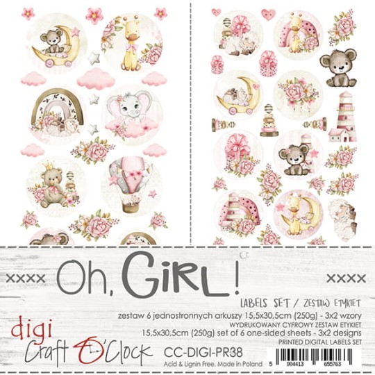 Tags scrapbooking Craft O Clock Oh, Girl! 15x30