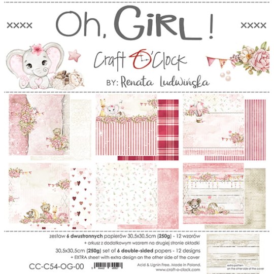 Assortiment scrapbooking Craft O Clock Oh, Girl! 6fe 30x30