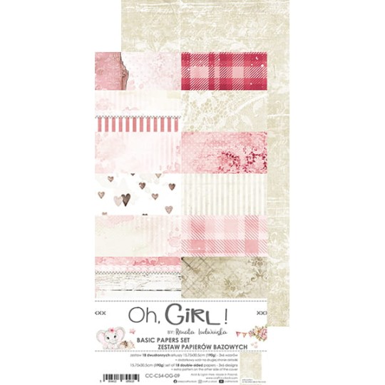 Assortiment scrapbooking Craft O Clock Basic Set Oh, Girl! 18fe 15x30