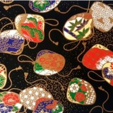 Papier japonais washi Motifs Japonais fond Noir