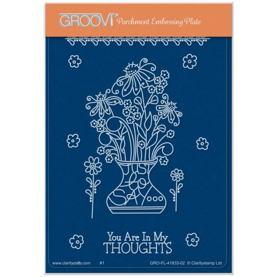 Groovi gabarit Tina's just to say flowers 10x15cm