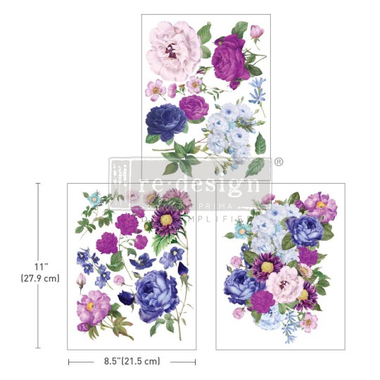Transfert pelliculable Redesign Opulent Florals 21.5x28cm