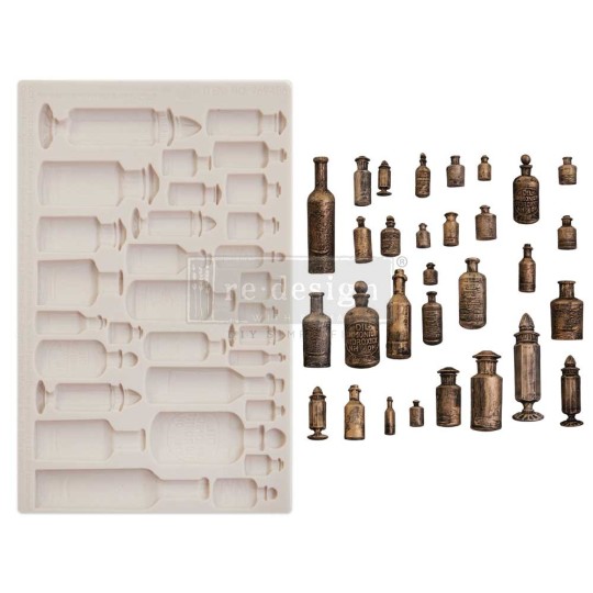 Moule silicone Finnabair Apothecary Bottles 12x20cm