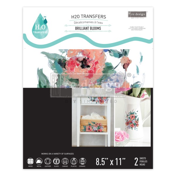 Transfert à l’eau Brilliant Blooms H2O Redesign