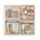Papier scrapbooking assortiment Stamperia Vintage Library 10f 30x30