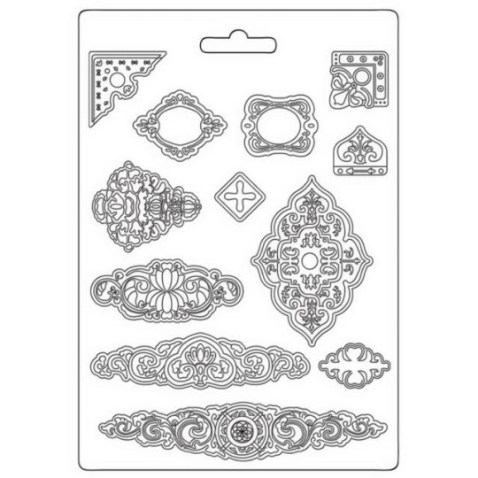 Moule Vintage library plaques Stamperia A4 Moule Vintage library plaques Stamperia A4
