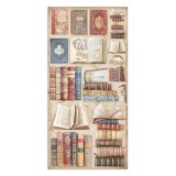 Papier scrapbooking Collectables Vintage Library Stamperia 10f 15x30 recto verso assortiment