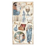 Papier scrapbooking Collectables Vintage Library Stamperia 10f 15x30 recto verso assortiment
