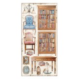 Papier scrapbooking Collectables Vintage Library Stamperia 10f 15x30 recto verso assortiment