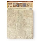 Kit 6 papiers de riz Vintage Library Stamperia A4