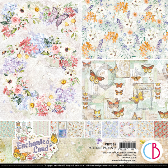 Papier scrapbooking Ciao Bella Enchanted Land 8fe 30x30 assortiment