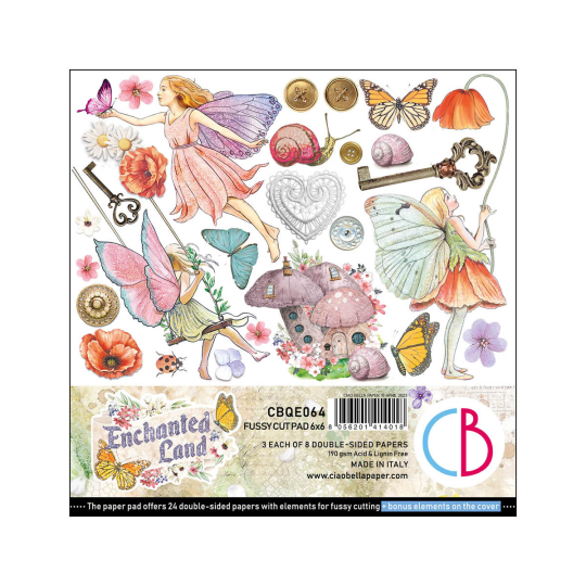 Papier scrapbooking Ciao Bella Enchanted Land 24f 15x15 assortiment 