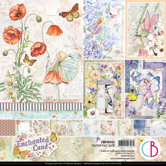 Papier scrapbooking Ciao Bella Enchanted Land 12fe 30x30 assortiment