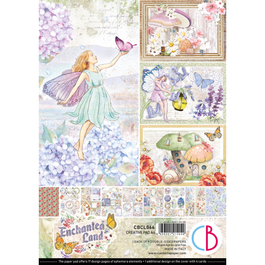 Papier scrapbooking Ciao Bella Enchanted Land 9fe A4 assortiment