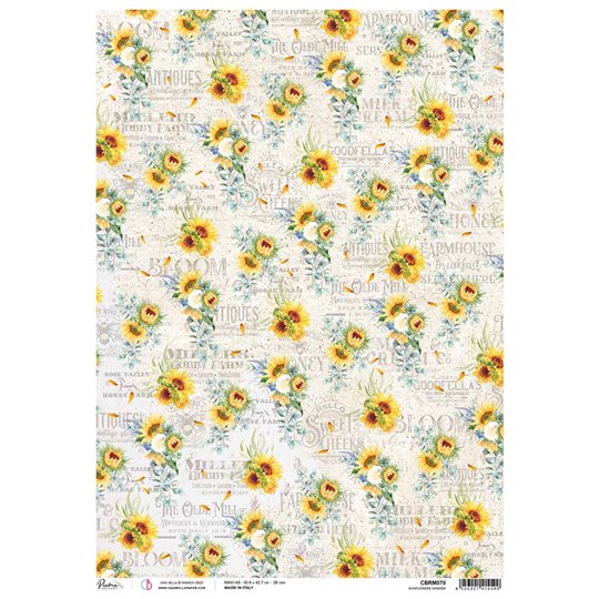 Papier de riz Ciao Bella A3 Sunflowers Garden