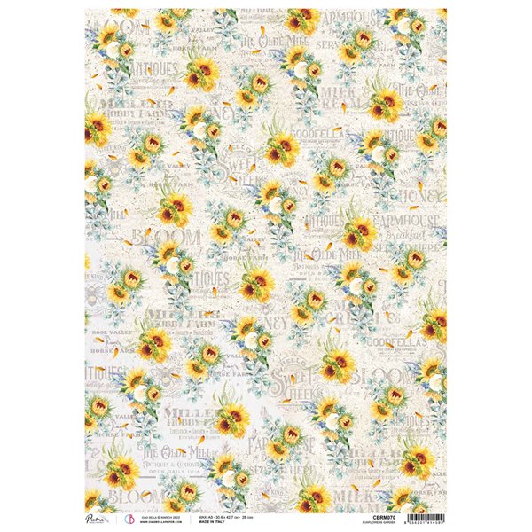 Papier de riz Ciao Bella A3 Sunflowers Garden