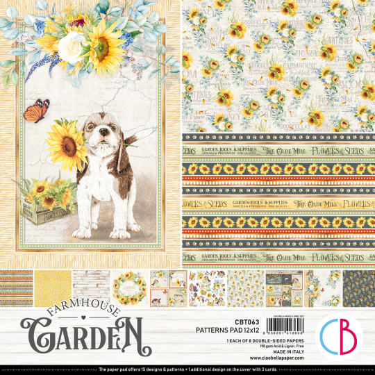 Papier scrapbooking Ciao Bella Farmhouse Garden 8fe 30x30 assortiment