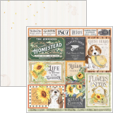 Papier scrapbooking Ciao Bella Farmhouse Garden 8fe 30x30 assortiment