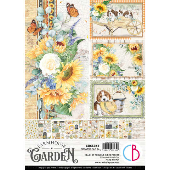 Papier scrapbooking Ciao Bella Farmhouse Garden 9fe A4 assortiment