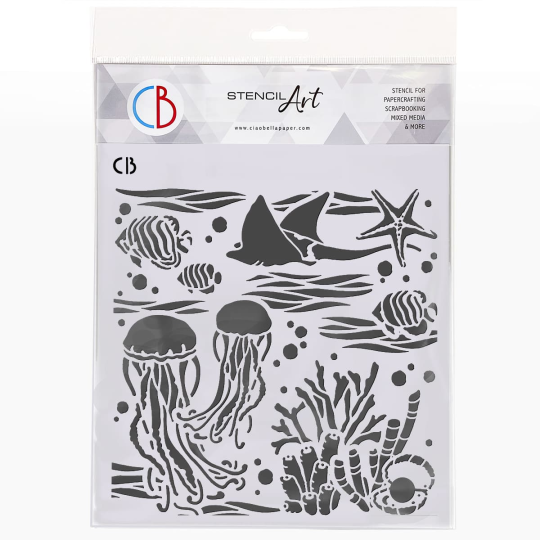 Pochoir scrapbooking Ciao Bella Underwater 20x20cm