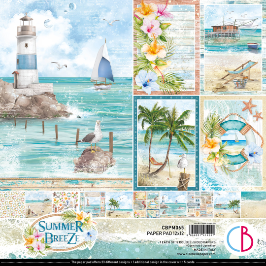 Papier scrapbooking Ciao Bella Summer Breeze 12fe 30x30 assortiment