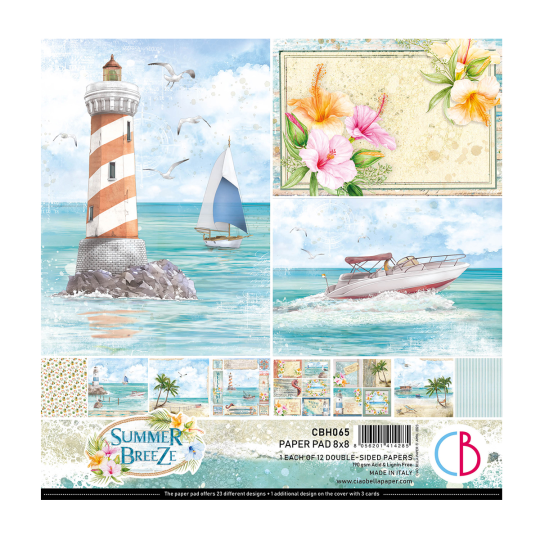 Papier scrapbooking Ciao Summer Breeze 12fe 20x20 assortiment