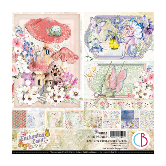 Papier scrapbooking Ciao Enchanted Land 12fe 20x20 assortiment Papier scrapbooking Ciao Enchanted Land 12fe 20x20 assortiment