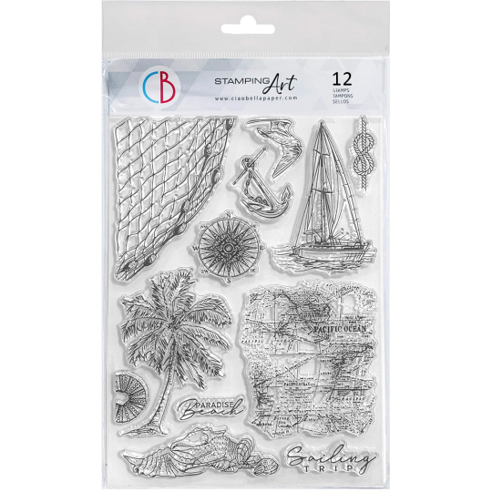 Tampon clear Sailing Trip 15x20cm Ciao Bella Tampon clear Sailing Trip 15x20cm Ciao Bella