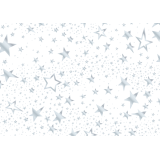 Papier scrapbooking 50x70cm étoiles argentées