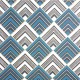 Papier indien 50x70cm motifs Niche bleu or et blanc