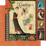 Papier scrapbooking Graphic 45 Couture Deluxe Collector's Edition recto verso 30x30 24fe assortiment