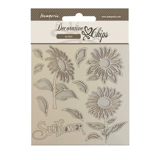 Chipboard carton Sunflower Art Stamperia 14x14cm