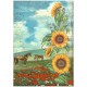 Kit 6 papiers de riz Sunflower Art Stamperia A4