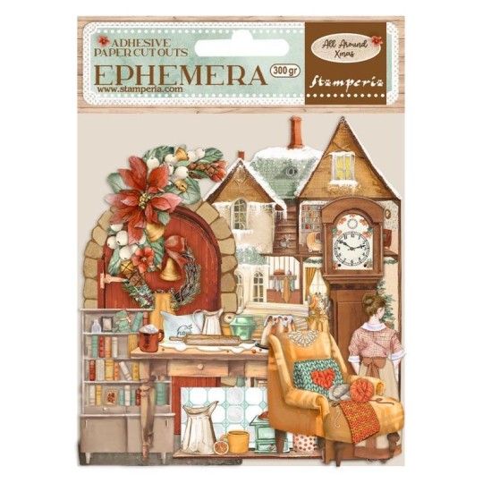 Die Cuts Ephémère papier adhesif All Around Christmas Stamperia