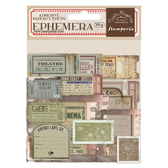 Die Cuts Ephémère papier adhesif Create Happiness Christmas billets Stamperia