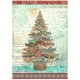 Papier de riz Christmas Greetings arbre Stamperia A4
