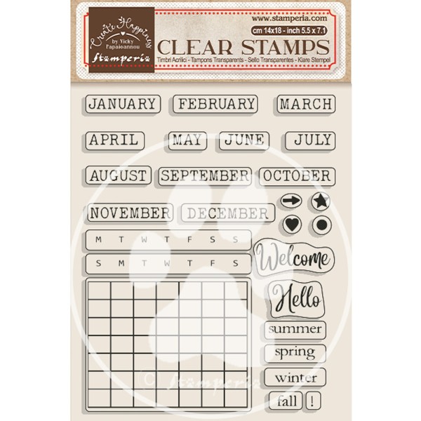 Tampons Calendrier clear stamps