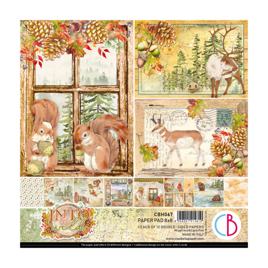 Papier scrapbooking Ciao Into the Wild 12fe 20x20 assortiment