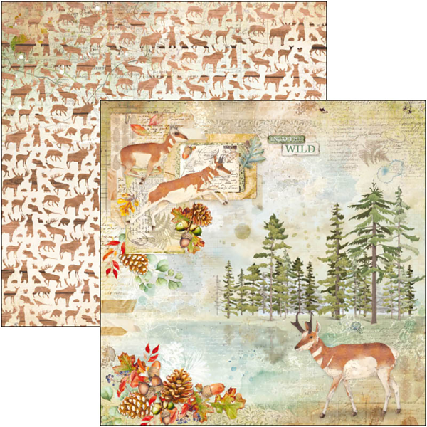 Papier scrapbooking Ciao Into the Wild 12fe 20x20 assortiment