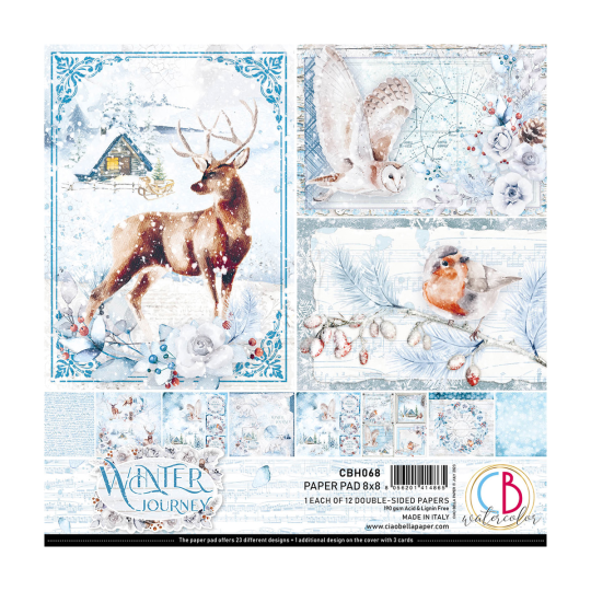 Papier scrapbooking Ciao Winter Journey 12fe 20x20 assortiment