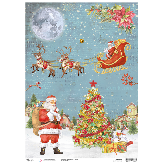 Papier de riz Ciao Bella A3 Starry Christmas