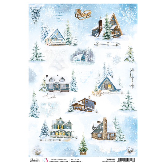 Papier de riz Ciao Bella A4 Dreaming Cottage