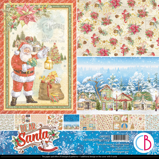 Papier scrapbooking Ciao Bella Dear Santa 8fe 30x30 assortiment