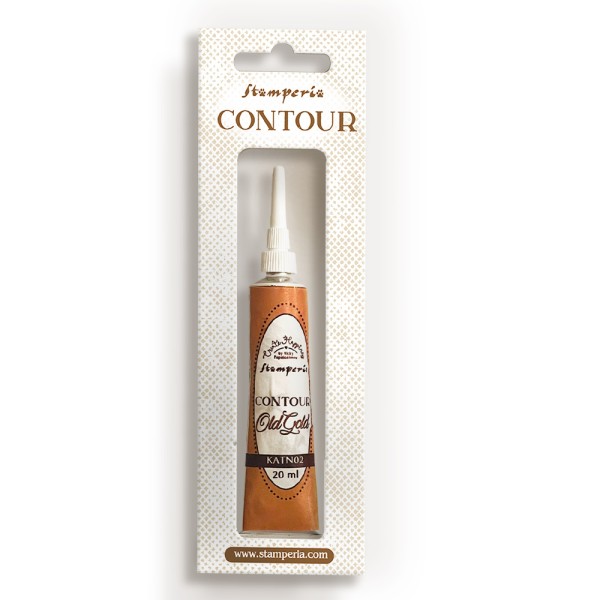 Peinture acrylique Contour Liner Old Or Stamperia 20ml